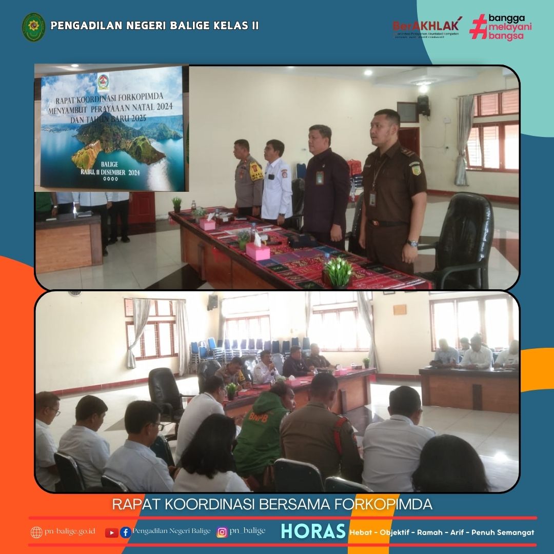 KETUA MENGHADIRI UNDANGAN RAPAT KOORDINASI BERSAMA FORKOPIMDA