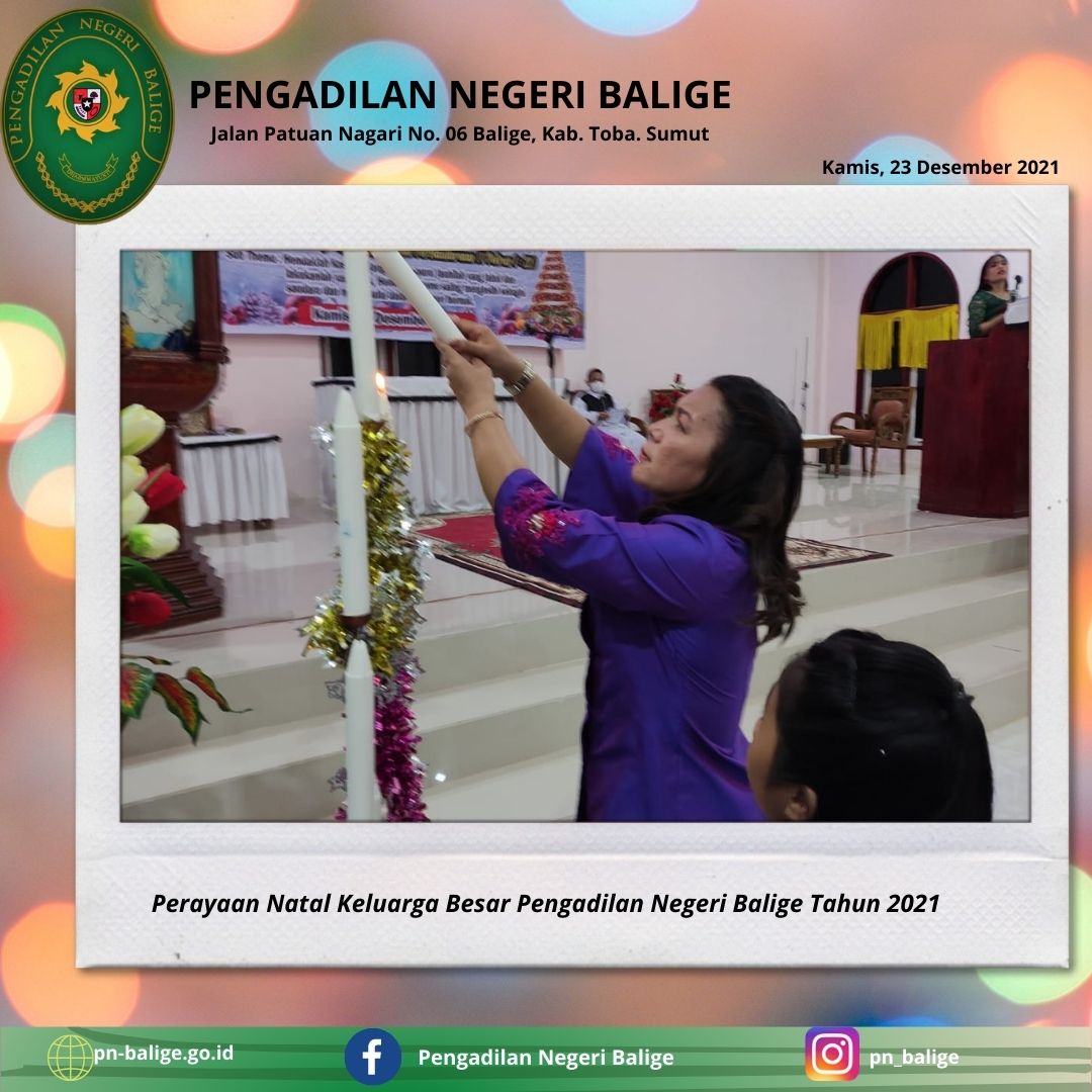 PERAYAAN NATAL KELUARGA BESAR PENGADILAN NEGERI BALIGE TAHUN 2021
