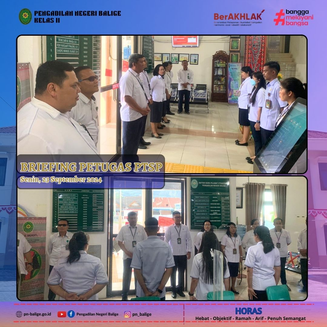 BRIEFING PETUGAS PTSP - Senin, 23 September 2024 BRIEFING PETUGAS PTSP - Senin, 23 September 2024