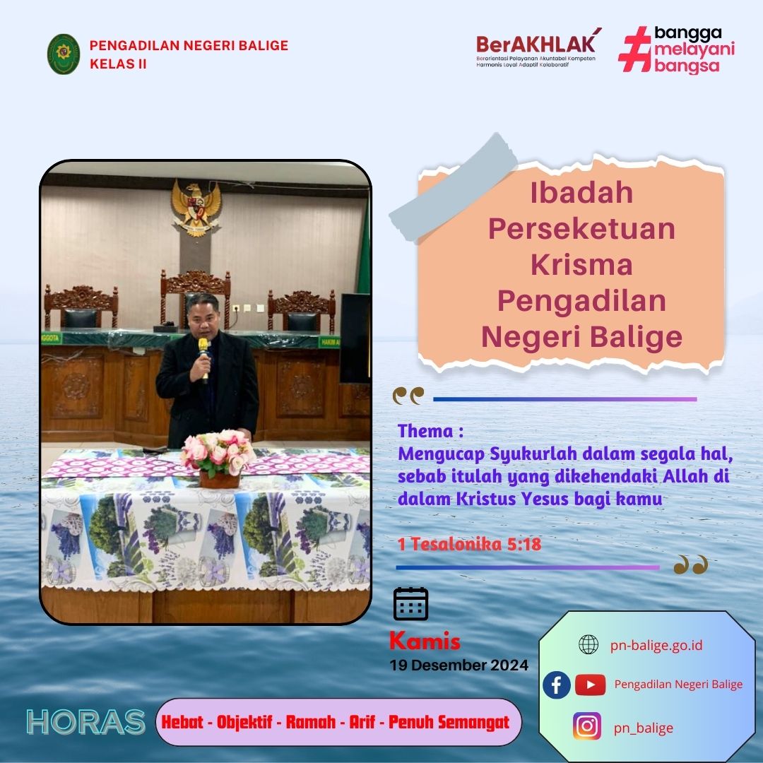 KEGIATAN IBADAH PERSEKUTUAN KRISMA