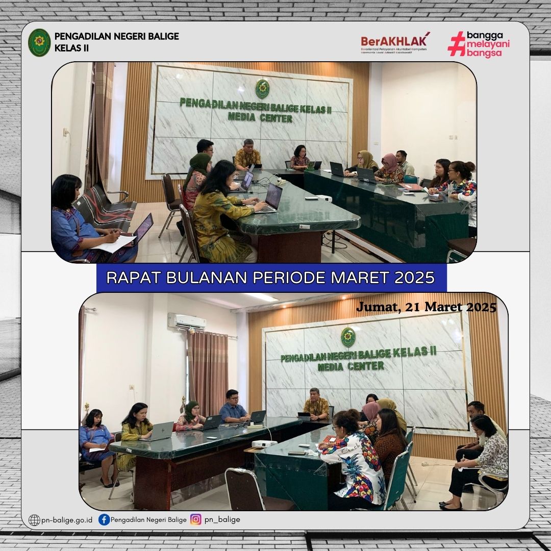 RAPAT BULANAN PERIODE MARET TAHUN 2025 RAPAT BULANAN PERIODE MARET TAHUN 2025
