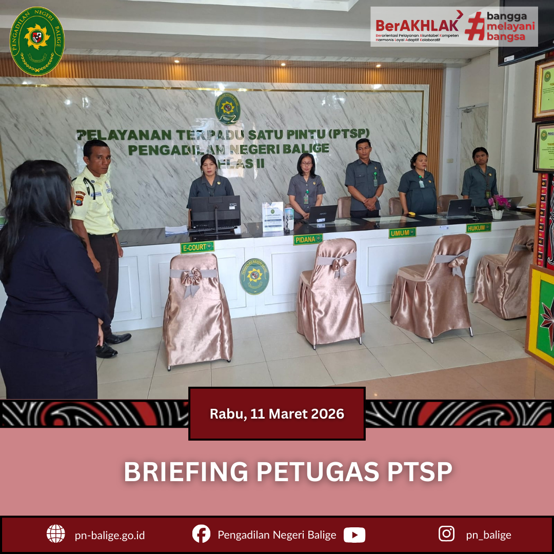 KEGIATAN BRIEFING PETUGAS PTSP KEGIATAN BRIEFING PETUGAS PTSP