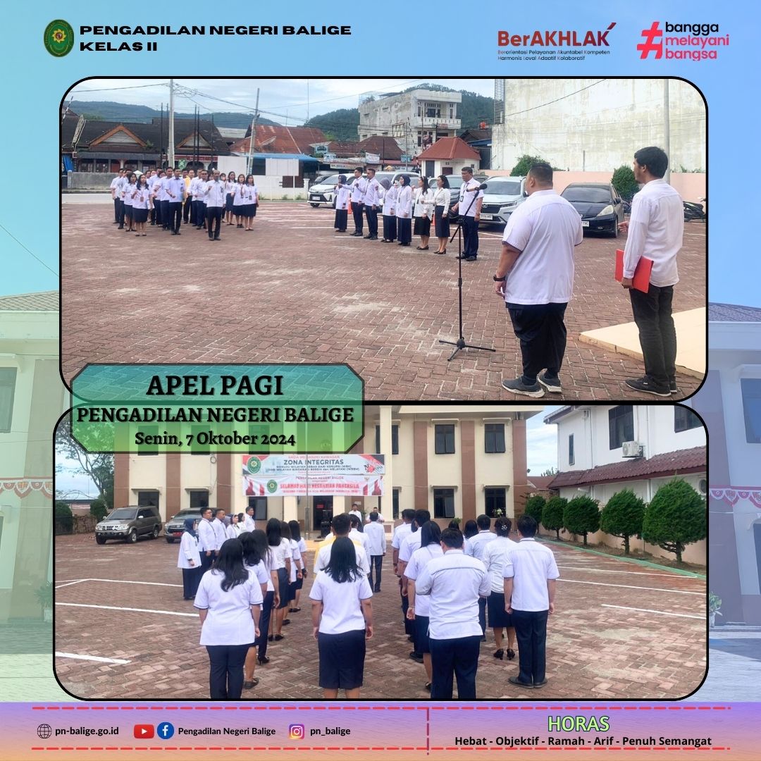 APEL PAGI - Senin, 7 Oktober 2024