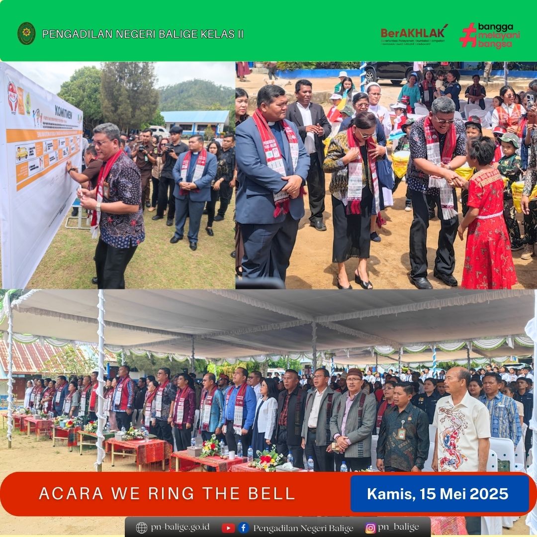 KETUA PENGADILAN NEGERI BALIGE MENGHADIRI ACARA WE RING THE BELL KETUA PENGADILAN NEGERI BALIGE MENGHADIRI ACARA WE RING THE BELL