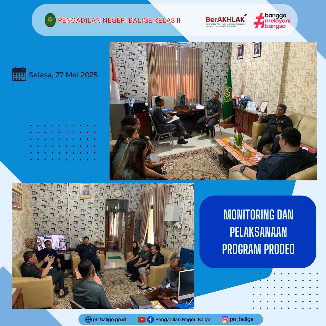 MONITORING DAN PELAKSANAAN PROGRAM PRODEO