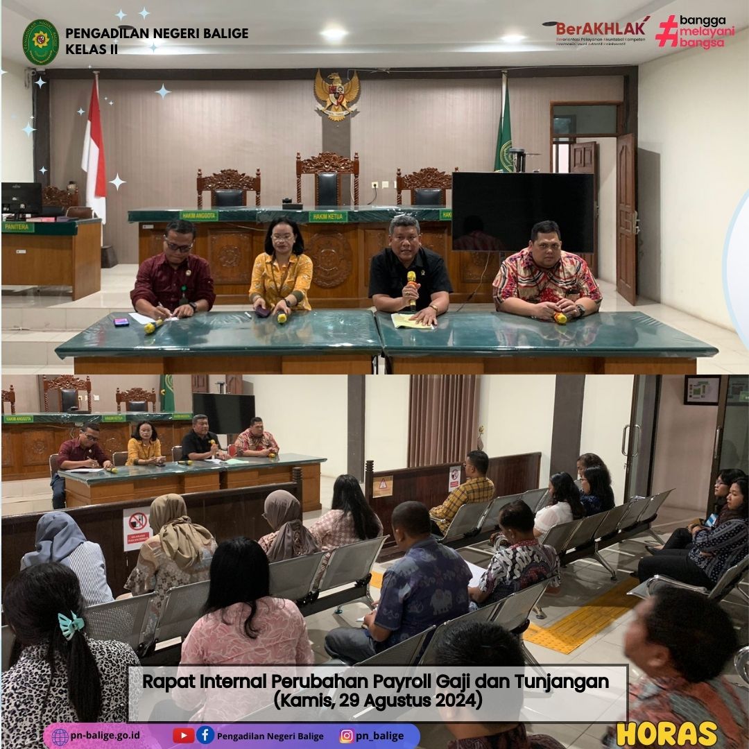 RAPAT INTERNAL PERUBAHAN PAYROLL GAJI DAN TUNJANGAN