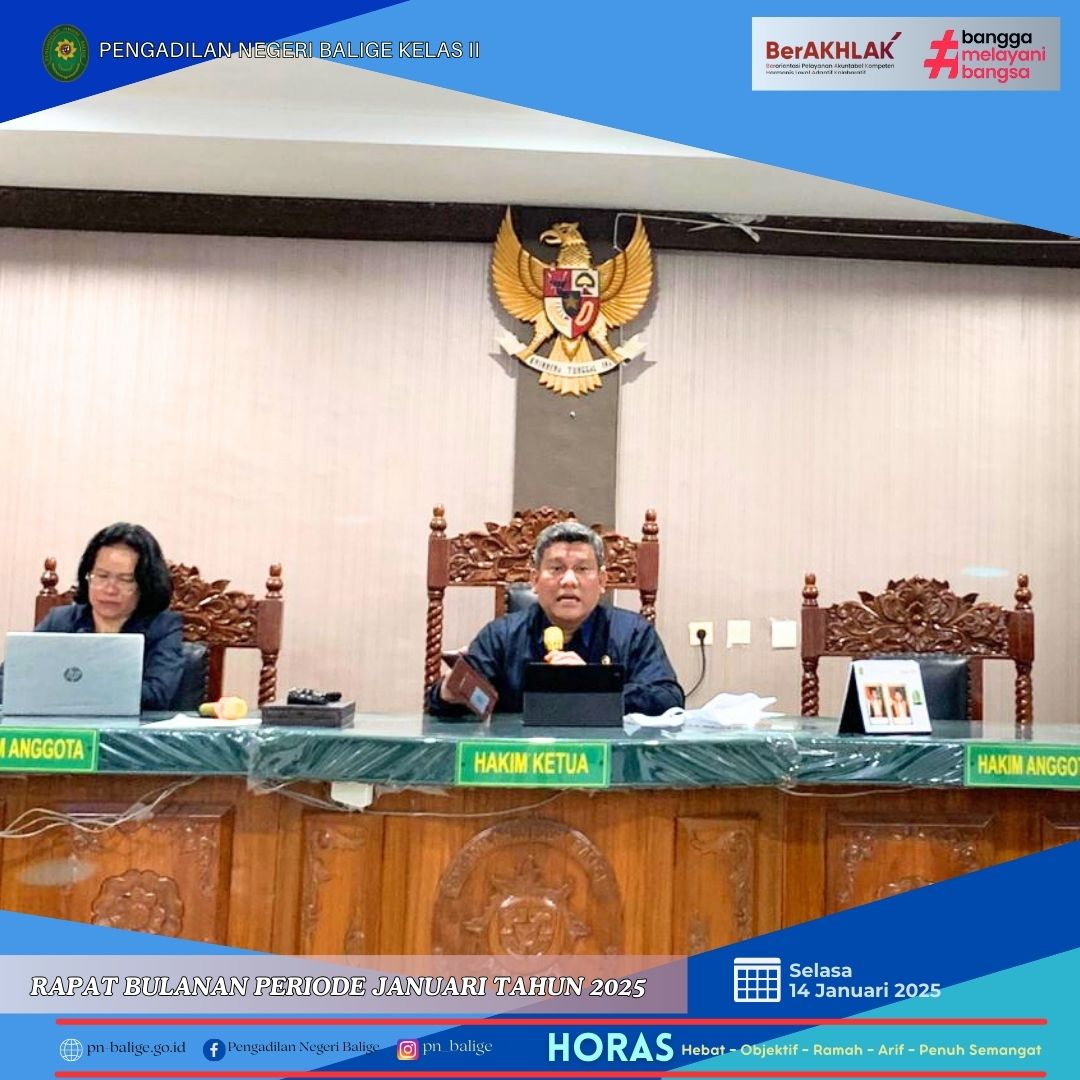 RAPAT BULANAN PERIODE JANUARI TAHUN 2025