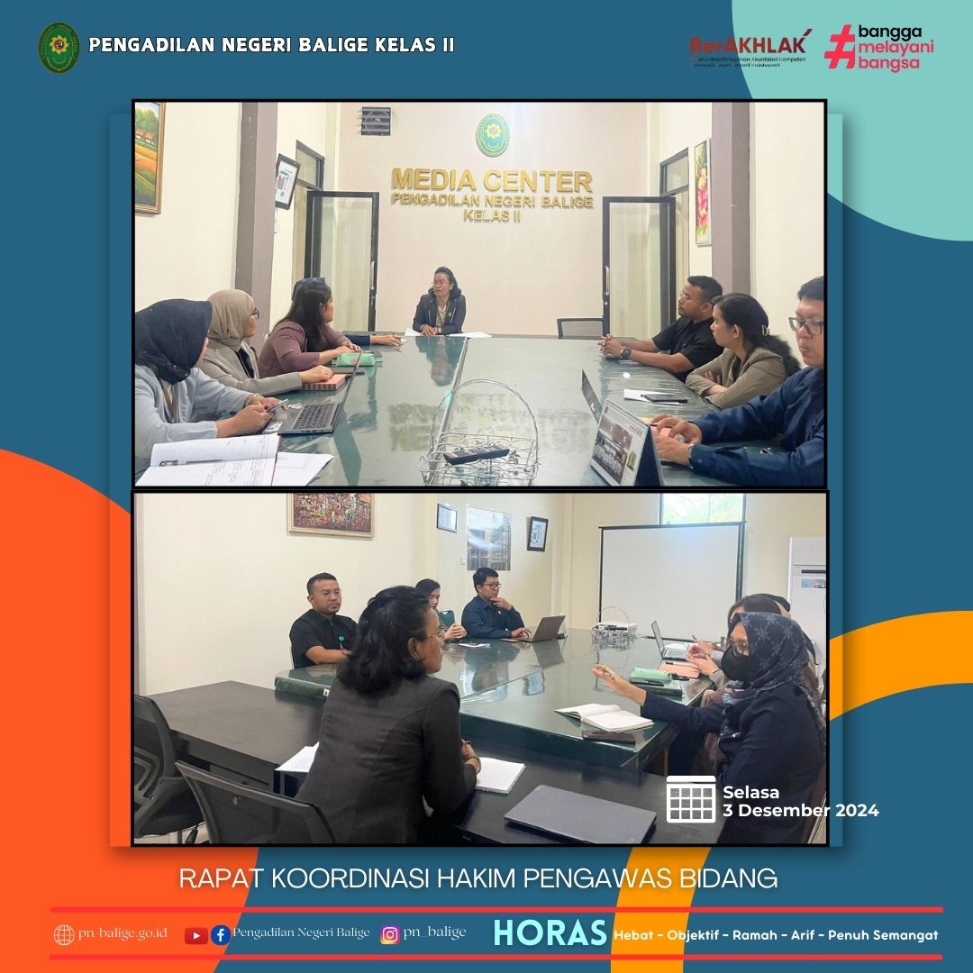 RAPAT KOORDINASI HAKIM PENGAWAS BIDANG