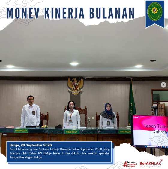 Monev Kinerja Bulanan Bulan September 2026