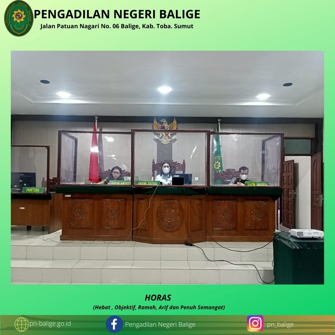 Rapat Bulanan Pengadilan Negeri Balige Bulan September 2021