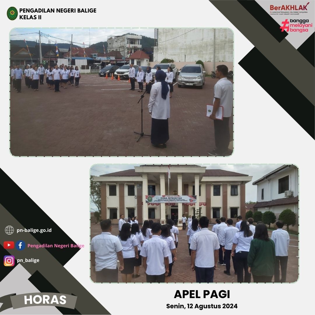 APEL PAGI - Senin, 12 Agustus 2024