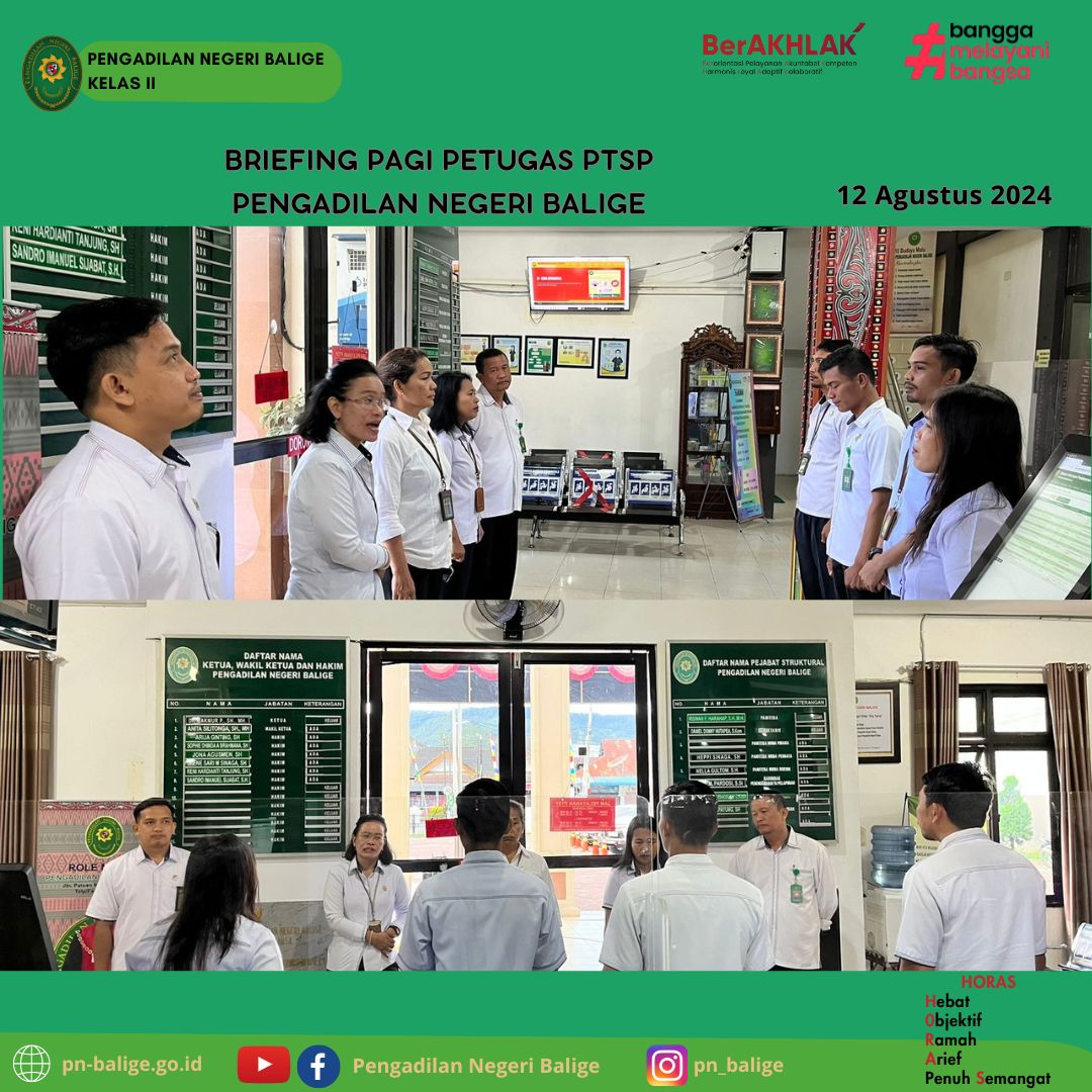 BRIEFING PAGI PTSP - 12 Agustus 2024