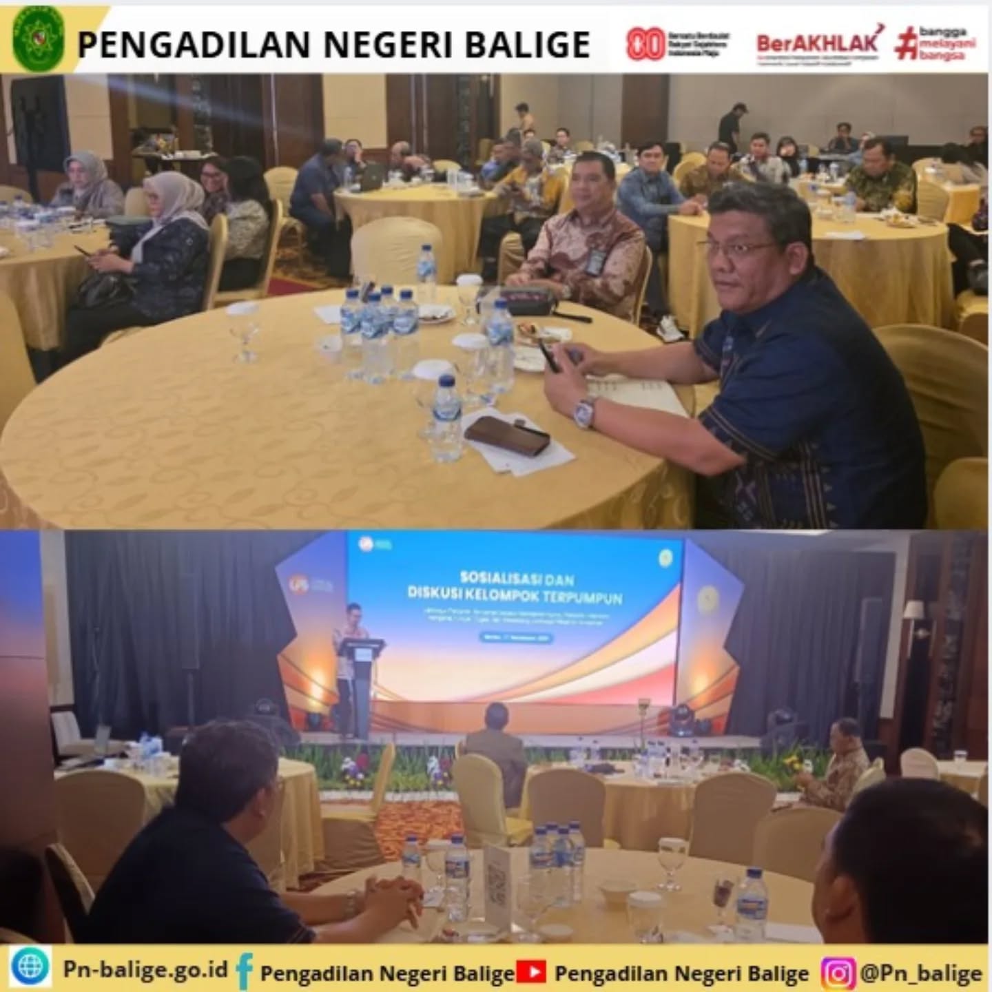 KETUA PENGADILAN NEGERI BALIGE MENGHADIRI KEGIATAN SOSIALISASI DAN DISKUSI KELOMPOK TERPUMPUN TERKAIT TUGAS, FUNGSI DAN WEWENANG LPS KEPADA MAHKAMAH AGUNG