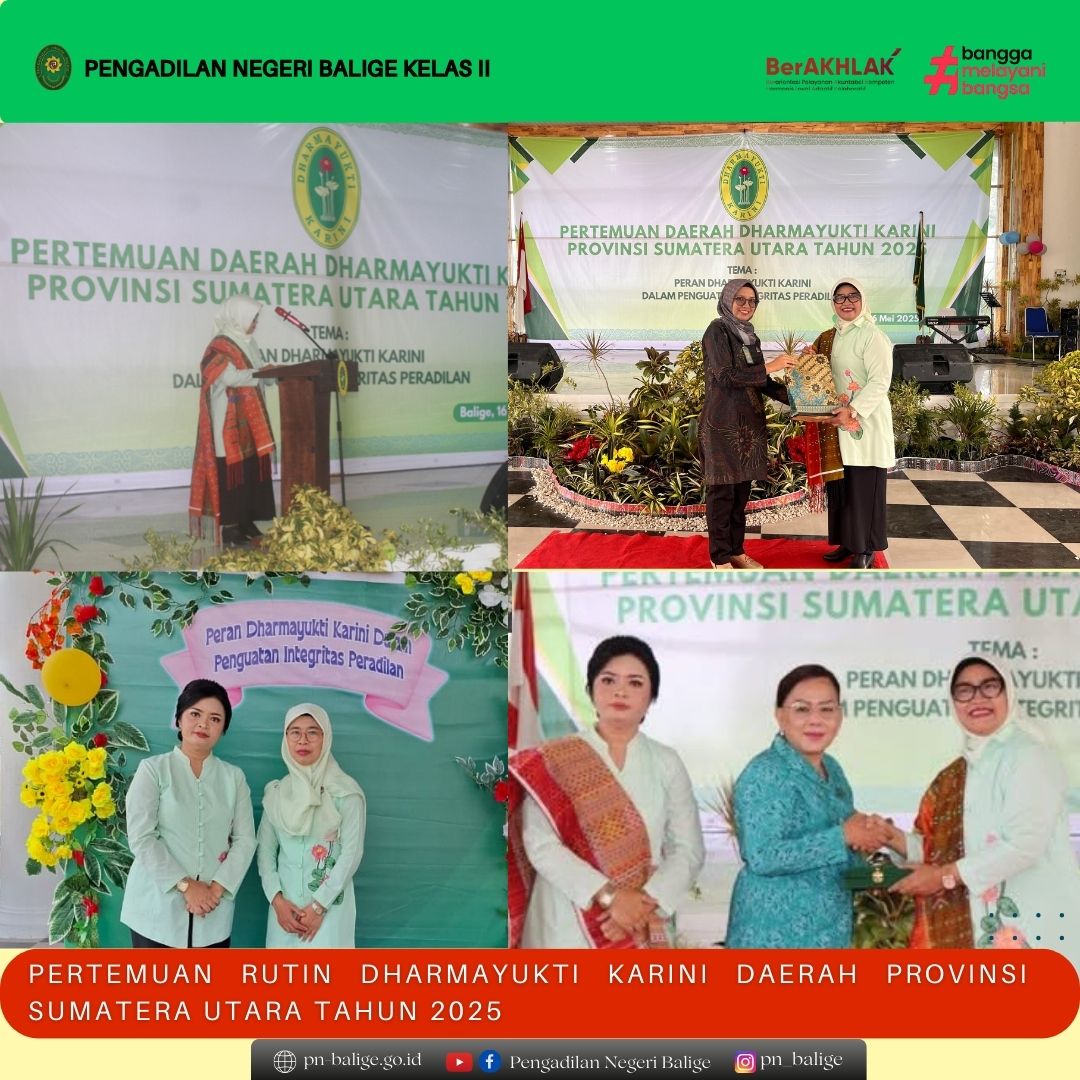 PERTEMUAN RUTIN DHARMAYUKTI KARINI DAERAH PROVINSI SUMATERA UTARA TAHUN 2025