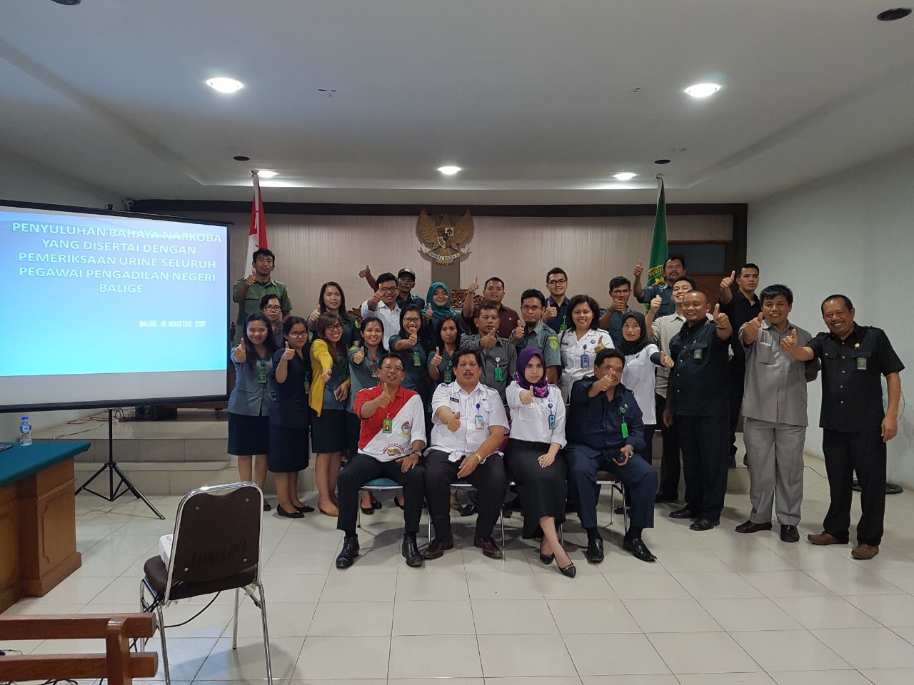 Penyuluhan Bahaya Narkoba dan Pemeriksaan Narkoba di Pengadilan Negeri Balige