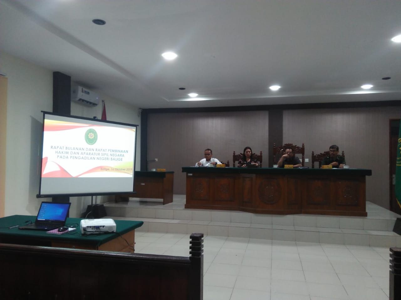 Rapat Bulanan Pengadilan Negeri Balige Bulan OktoberTahun 2019