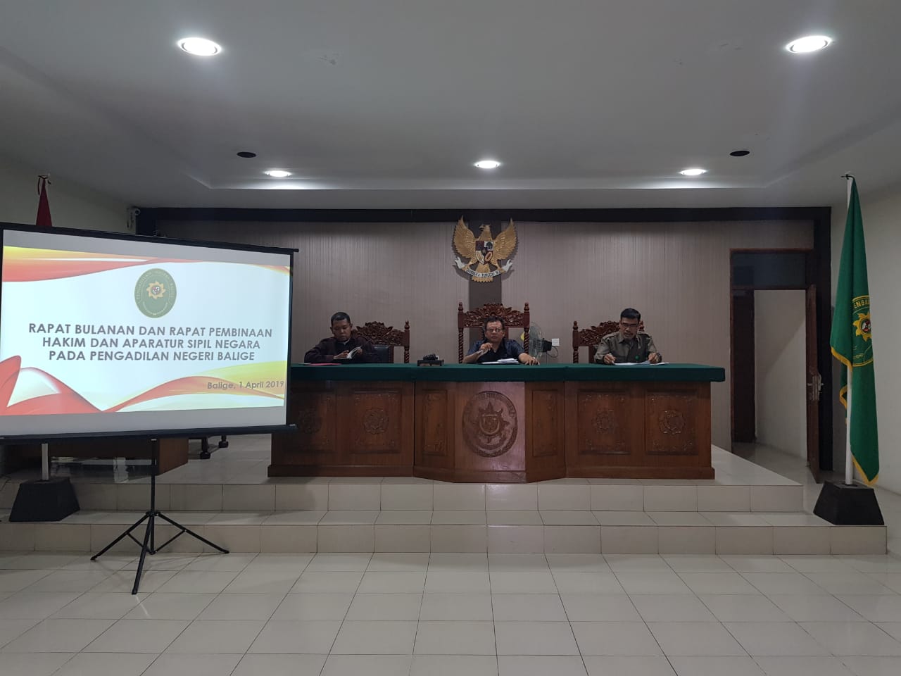 Rapat Bulanan Pengadilan Negeri Balige Bulan April Tahun 2019
