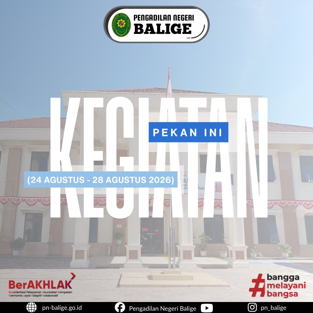 Kegiatan 24 Agustus s/d 28 Agustus 2026