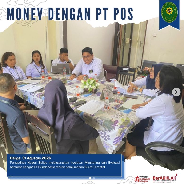Rapat Monitoring dan Evaluasi dengan PT POS