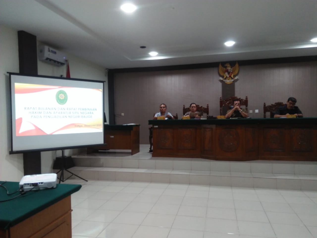 Rapat Bulanan Pengadilan Negeri Balige Bulan Januari Tahun 2020 