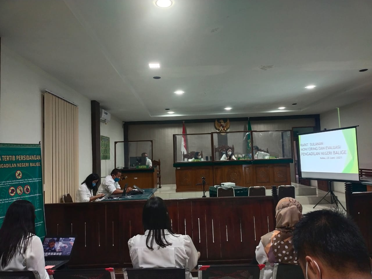 Rapat Bulanan Pengadilan Negeri Balige Bulan Juni 2021