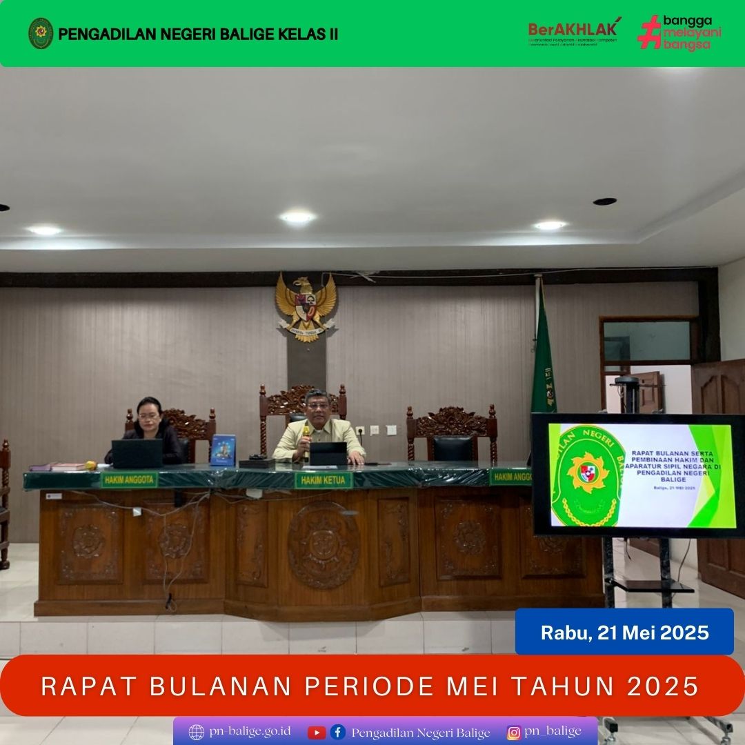 RAPAT BULANAN PERIODE MEI TAHUN 2025