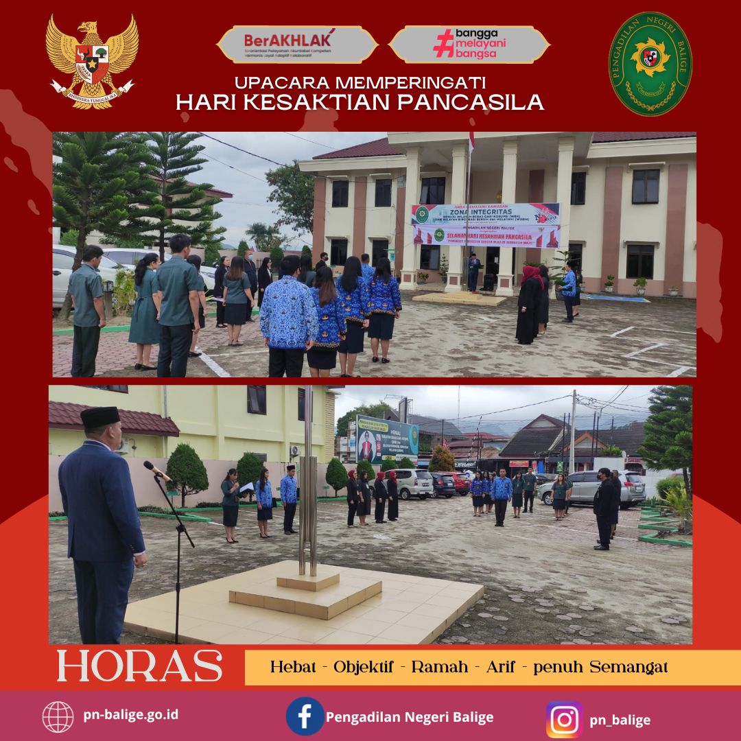 UPACARA MEMPERINGATI Hari Kesaktian Pancasila Tahun 2023