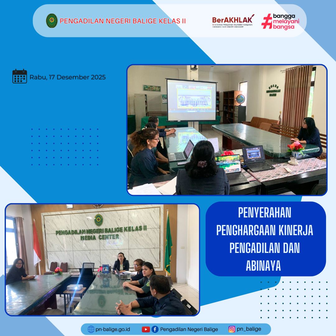 ZOOM ACARA PENYERAHAN PENGHARGAAN KINERJA PENGADILAN DAN ABINAYA