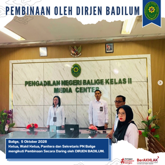 Pembinaan Oleh DIRJEN BADILUM